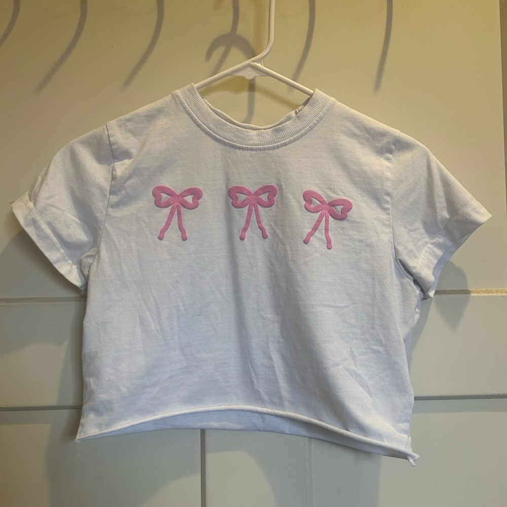 Pink Bow Graphic T-Shirt